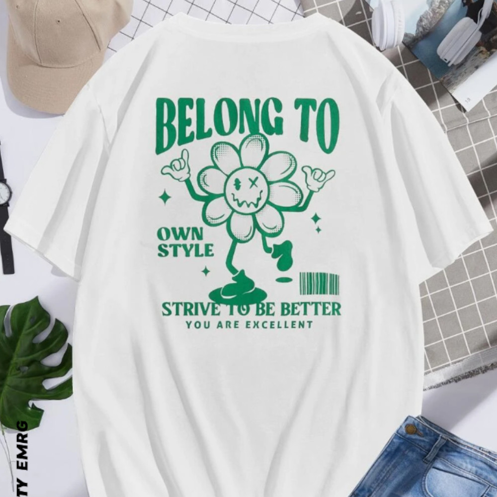 Camiseta Streetwear Belong to Own Style Lançamento Varias Cores Camisa Flor Firmeza Qualidade e Conforto ENVIO IMEDIATO