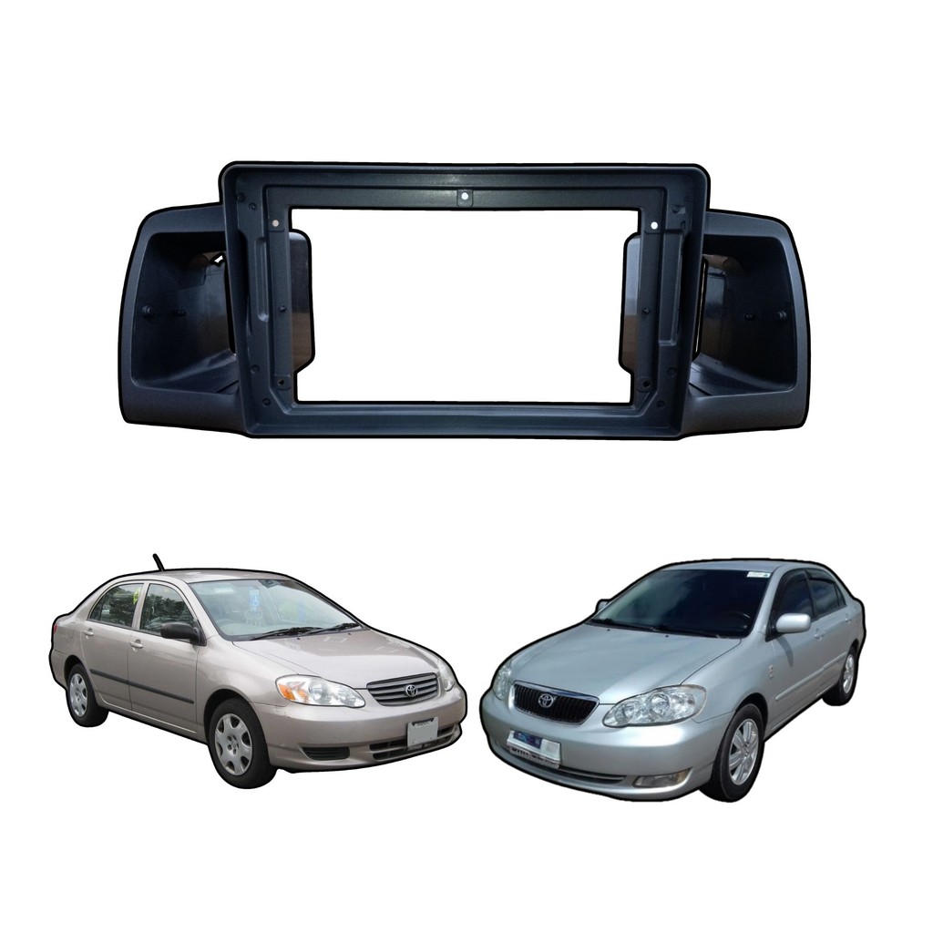 Moldura Painel Acabamento 9 Polegadas Toyota Corolla 2003 2004 2005 2006 Para Central Multimídia