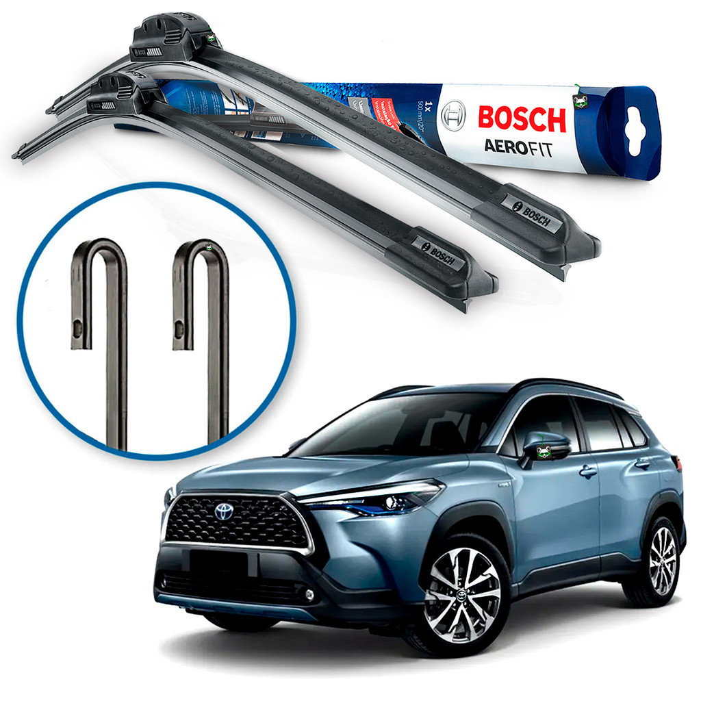 Par Palheta Limpador Parabrisa Bosch Corolla Cross 2021 22 23 2024 2025 Braço Gancho

 em Oferta na Shopee