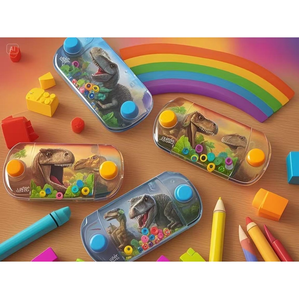 Conjunto de jogos de círculo aquático de 2/4/6 peças, dinossauro de plástico, unicórnio, console de jogos para crianças