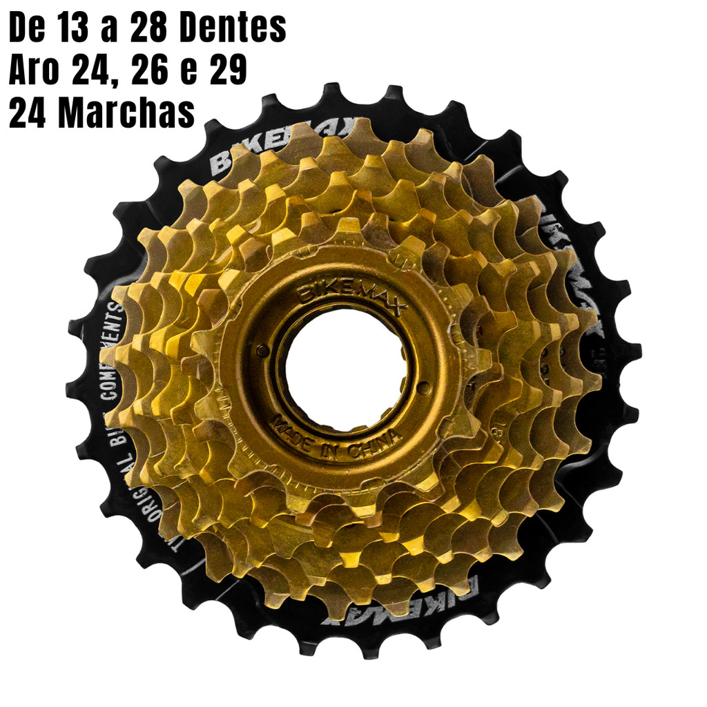 Catraca Roda Livre 8 Velocidades 13/28d Rosca 24 Marchas Bike Aro 29, 26 e 24 em Oferta na Shopee