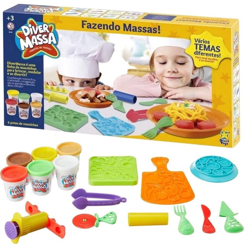Kit Massinha De Modelar Super Fazendo Massa Brinquedo