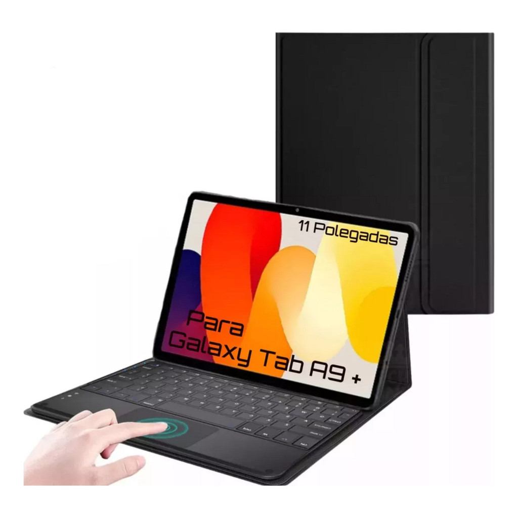 Capa Com Teclado Touchpad Sem Fio Para Galaxy Tab A9 Plus