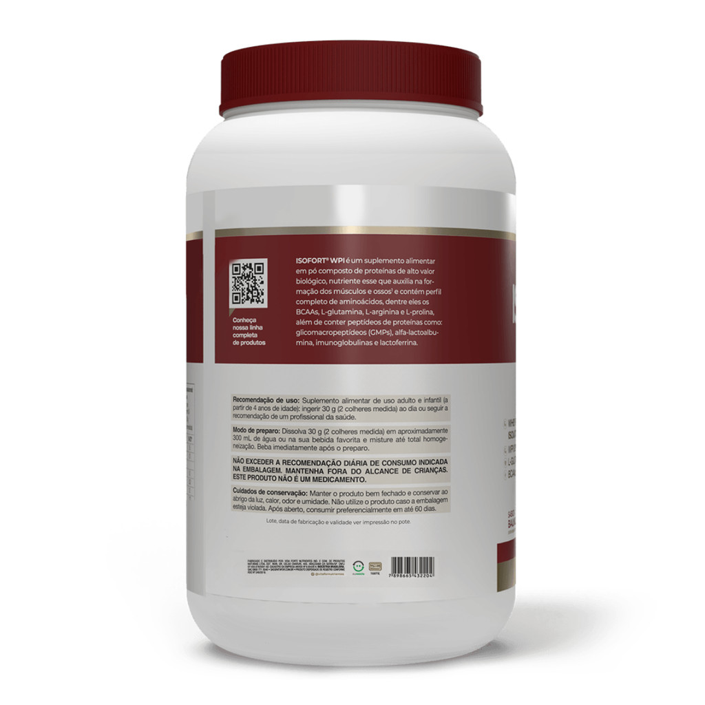 KIT 3 Isofort WPI Baunilha Whey Isolado 900g Vitafor
