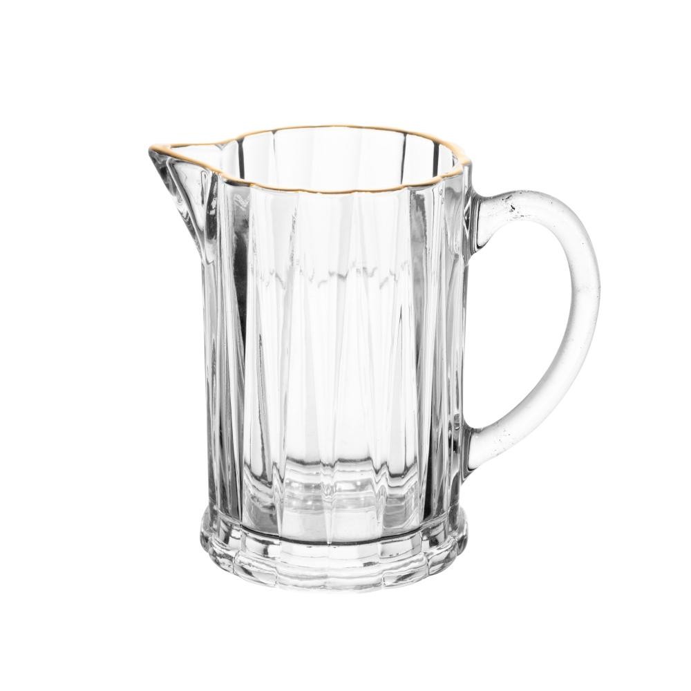 Leiteira Lyor Radial de Cristal com Fio de Ouro 290ml - Home & Living