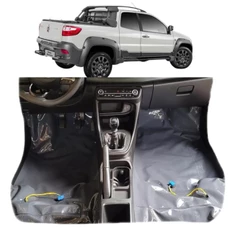 Tapete do Assoalho Vinil Fiat Strada Cabine Dupla 2013/2020