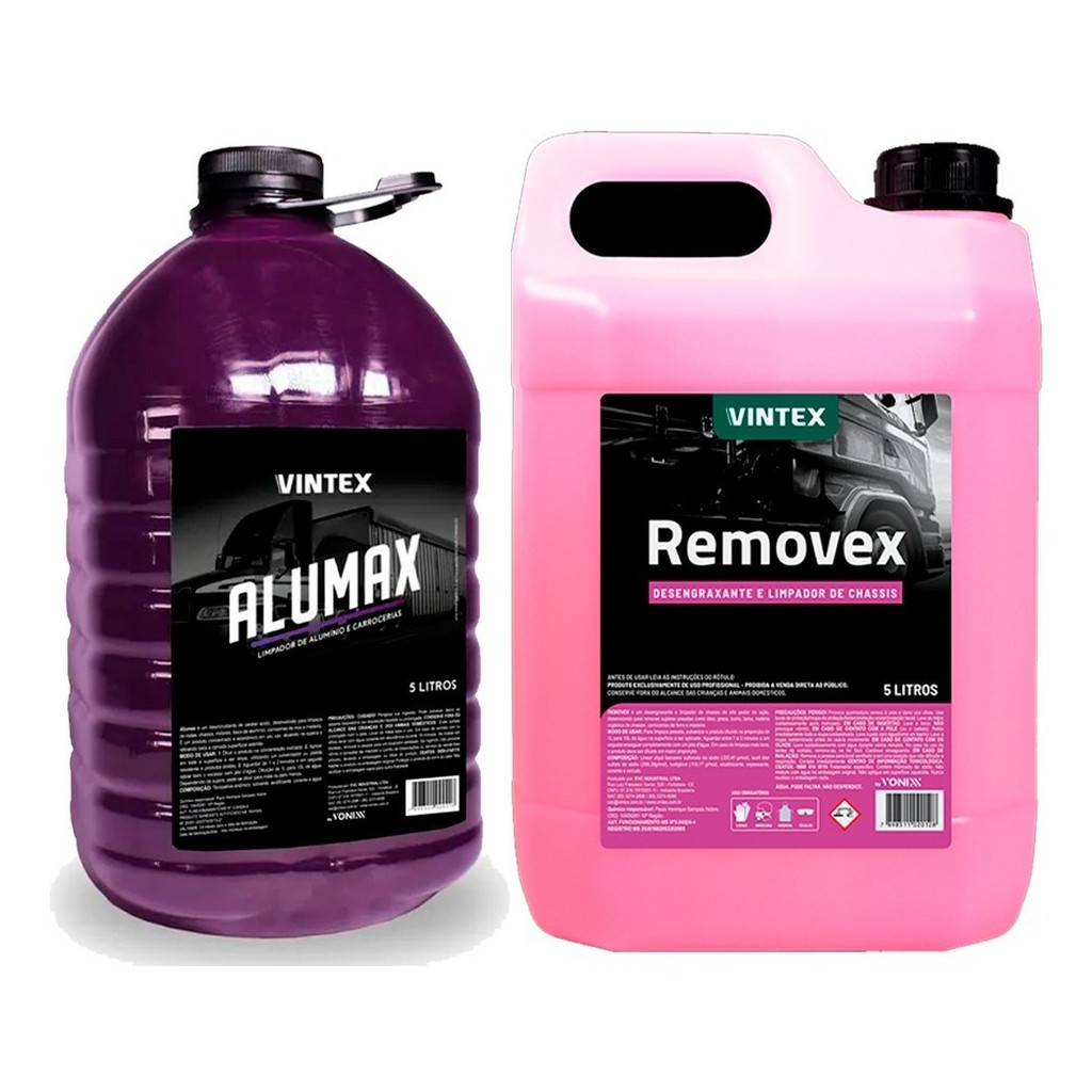 Kit Limpeza Motor Roda Chassi Vonixx  Alumax Removex 5l