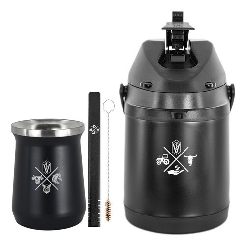 Kit Tereré Garrafa Térmica 2.5l Copo 236ml Veterinária em Oferta na Shopee