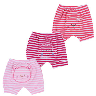 Kit Short Smoby Baby 03 Peças Malha Listrada Bordado Bumbum Menina em Oferta na Shopee