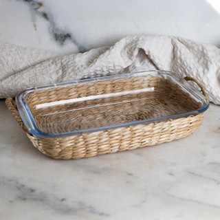 Bandeja Retangular Wolff de Vidro Borossilicato 34,5cm para Servir Decorar Mesa Posta e Organizar Qualidade Casa Cozinha