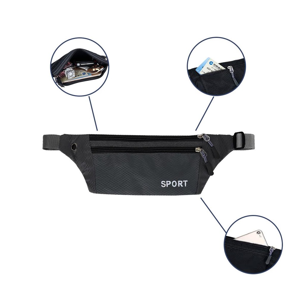 Pochete Doleira Impermeável Slim Para Celular Documentos Caminhada em Oferta na Shopee