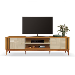 Rack Bancada Para Sala TV Até 75 Polegadas Legacy Cedro / Off White em Oferta na Shopee