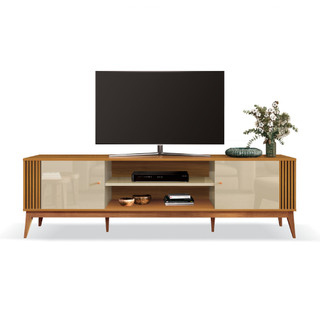 Rack Bancada Para Sala TV Até 75 Polegadas Legacy Cedro / Off White em Oferta na Shopee