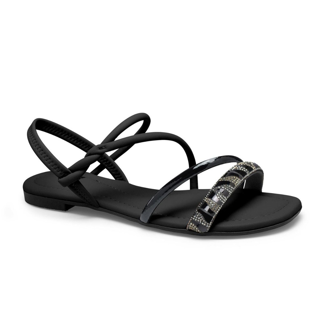 sandalia feminina dakota casual rasteira pewter