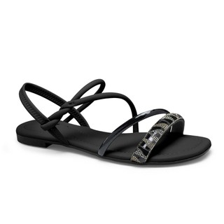 sandalia feminina dakota casual rasteira pewter