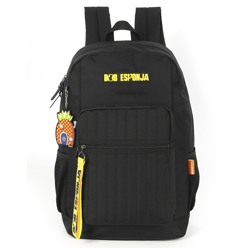 Mochila De Costas Escolar Juvenil Bob Esponja Chaveiro - Baby & Kids Fashion