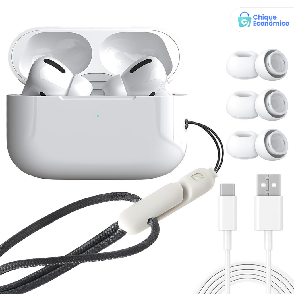Fones de Ouvido Sem Fio PRO 5 AirPods com Tecnologia de Redução de Ruído e Inteligente para Dispositivos iOS e Android