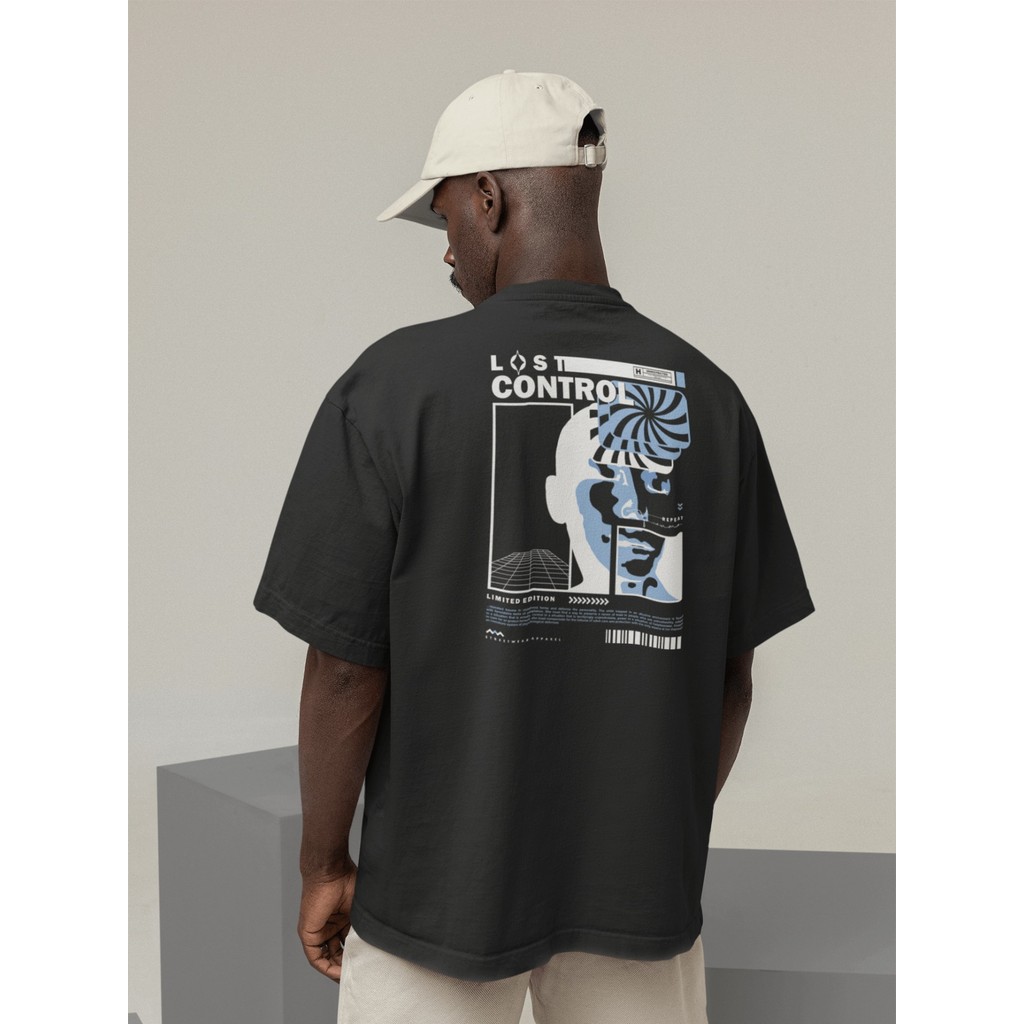 Camisa Camiseta Oversized Streetwear Masculino Urbano Treino Preto e Off Whte Estampado -  NATURE