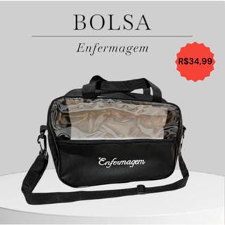 Bolsa para Enfermagem com Alça de Mão e Ombro Cor PRETO em Oferta na Shopee