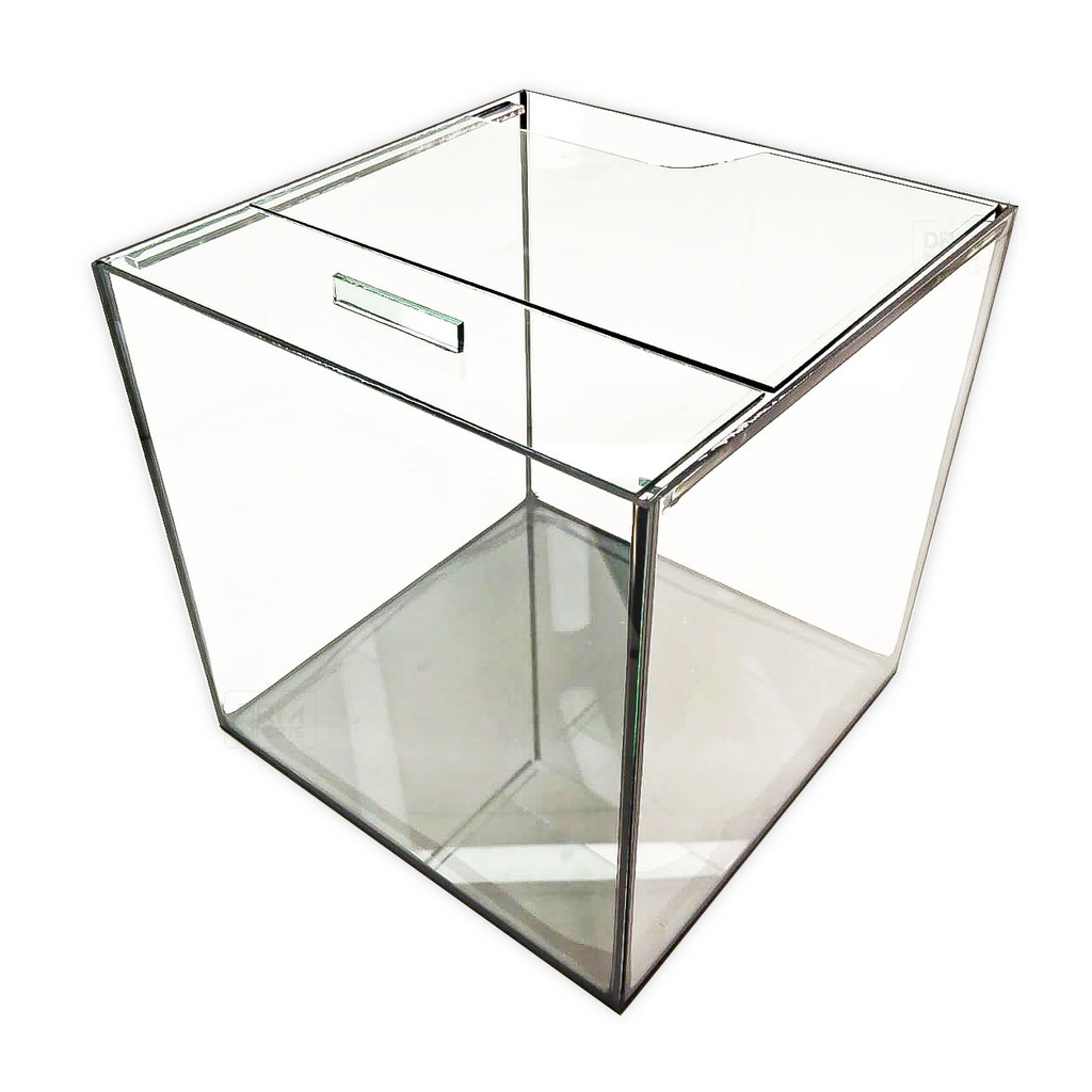 Aquário Vidro 20x20x20 3mm Quadrado 7 Litros Para Peixes