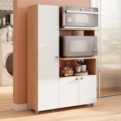 Armário Balcão para Forno e Micro-ondas 3 Portas Âmbar