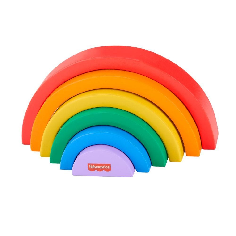 Fisher-Price Arco-Íris de Madeira Empilhável - Mattel em Oferta na Shopee