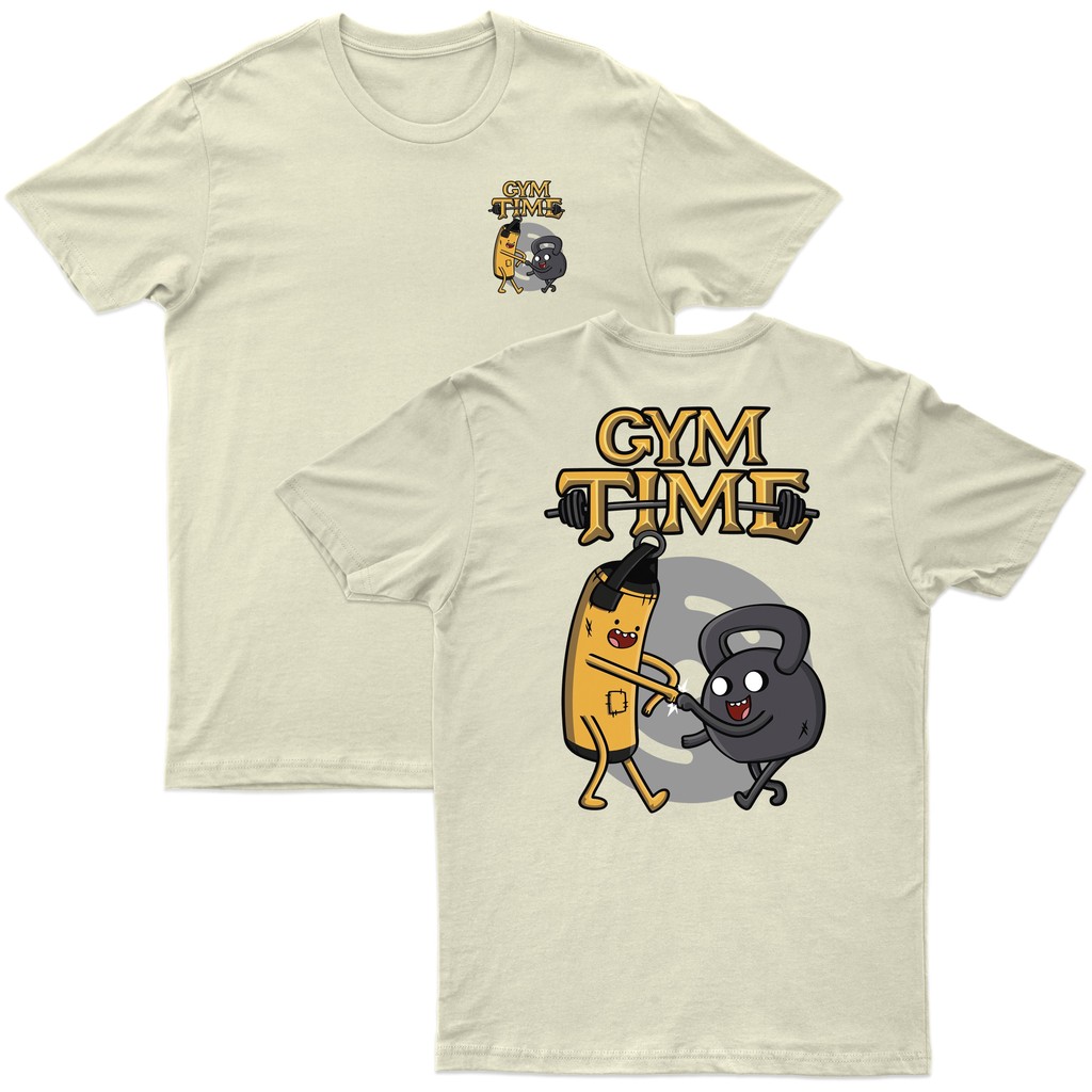 Camiseta Hora de Aventura Moda Fitness Nerd Academia Treino GYM Time Academia Camisa 30.1 Algodão Retrô