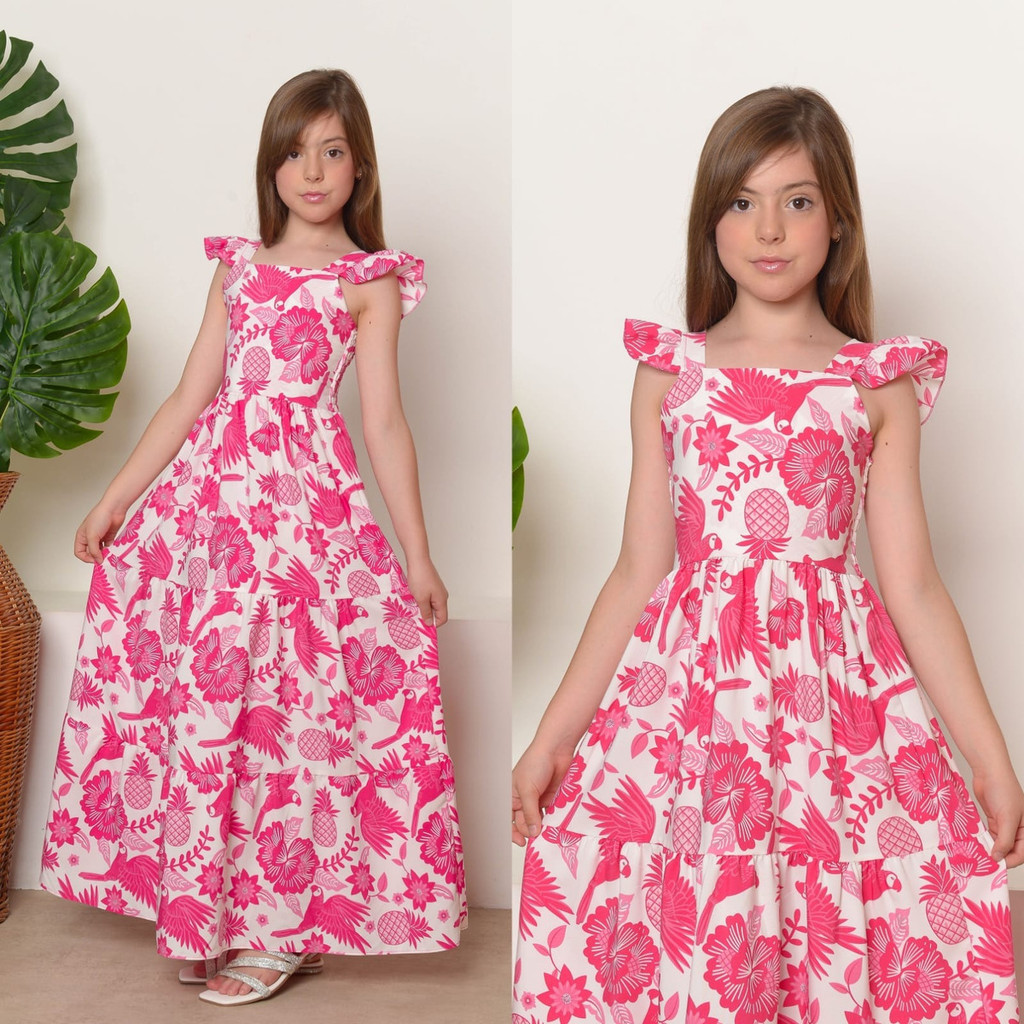 Vestido Longo Juvenil Três Marias Moda Verão