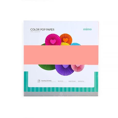 Papel Color Pop Rosa Chiclete Fluorescente Mimo - 30,5 x 30,5 cm - 180 g - 25 fls em Oferta na Shopee
