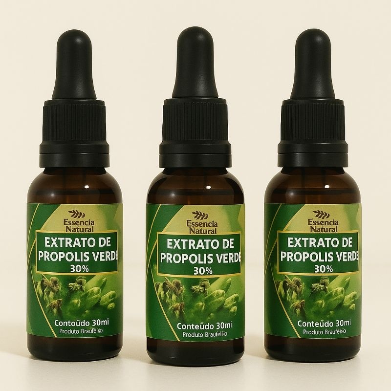 Kit 3x extrato de própolis-verde 30ml