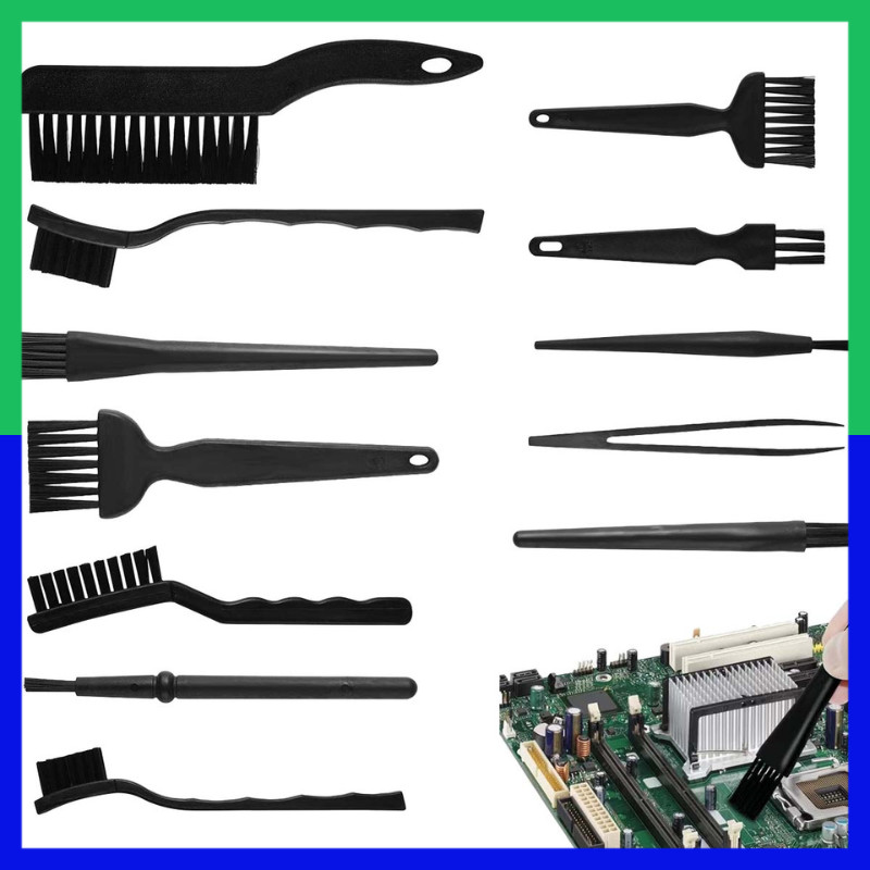Kit de 12 pincéis limpeza de teclado, escovas eletrônicas antiestáticas de limpeza de poeira,para teclados de computador