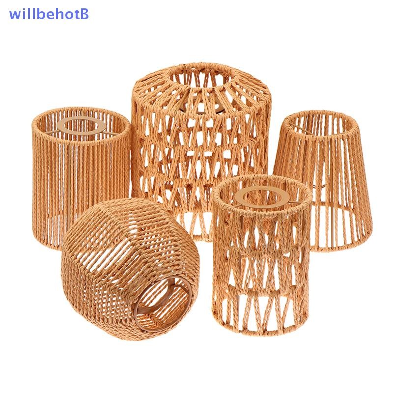 [WillbehotB] Abajur Vintage De 1 Peça Feito À Mão Para Sala De Estar , Quarto , Hotel , Luminária De Vime Simulada [Novo em Oferta na Shopee
