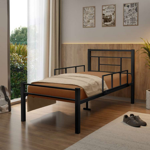 Cama Solteiro 100% Aço Grade Proteção Lateral Removível Reforçada Moderna