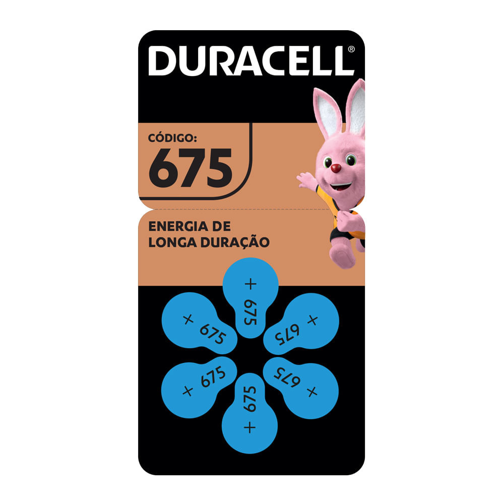 Pilha Duracell Auditiva 675 com 6 unidades em Oferta na Shopee