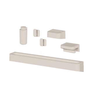 Kit de banheiro Ou 6 peças Linha Eleve - Bege em Oferta na Shopee