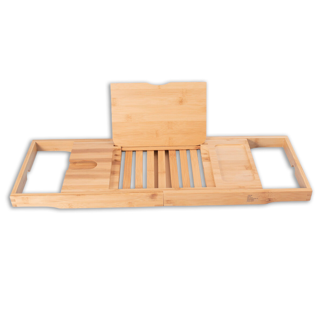 bandeja de banheira em bambu extensível - Oikos