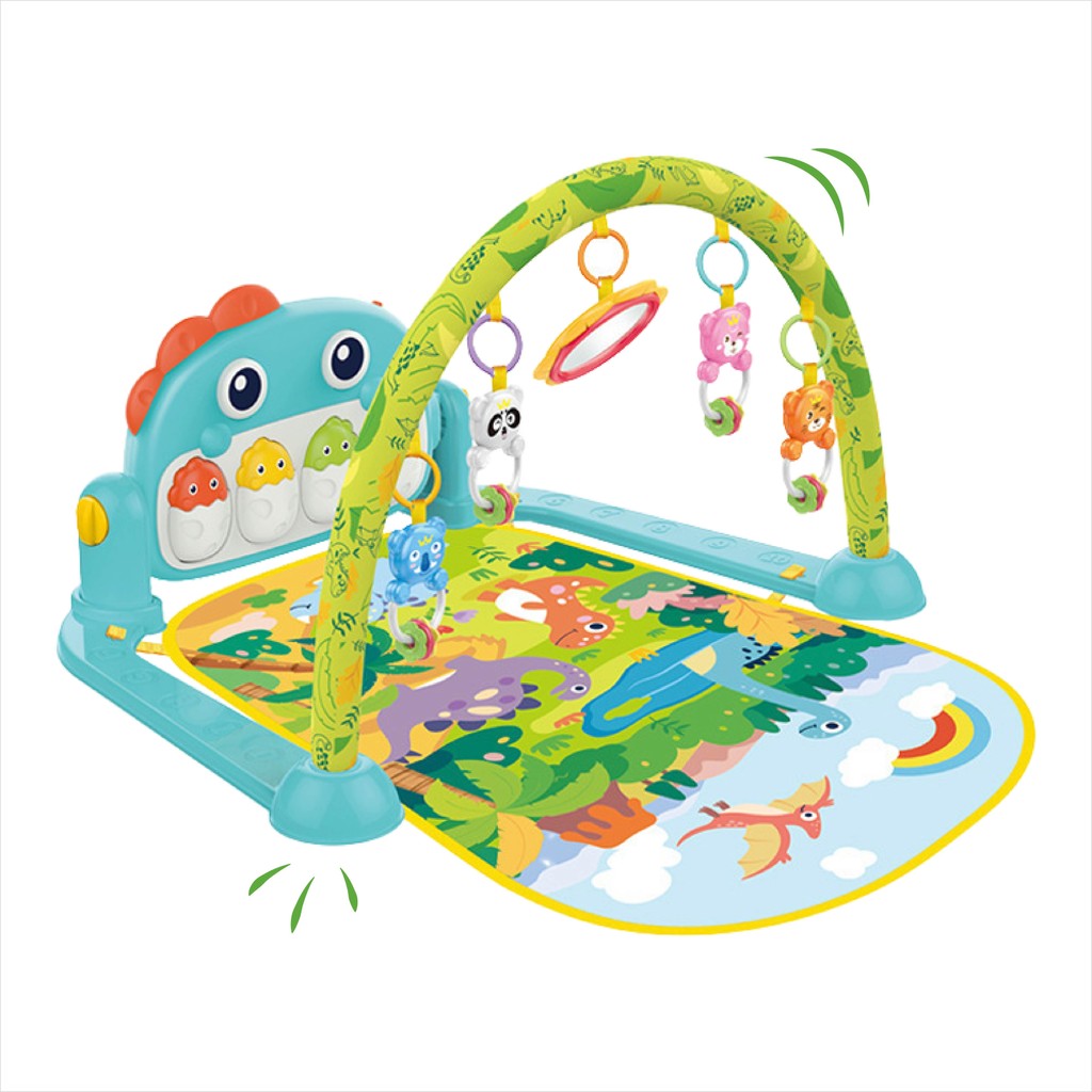 Tapete Piano Infantil Colorido Musical Luz Móbile Multifuncional Flexível Estimula Movomento Bebê