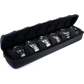 Caixa De Armazenamento De Relógio Portátil Com 6 Espaços , Organizador De Rolo , Display À Prova D'água , Zíper , Estojo em Oferta na Shopee
