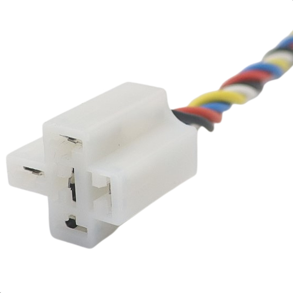 Chicote Porta Relé 5 Vias 2 Fios 1.0mm 3 Fios 1.5mm Terminal 6.3mm