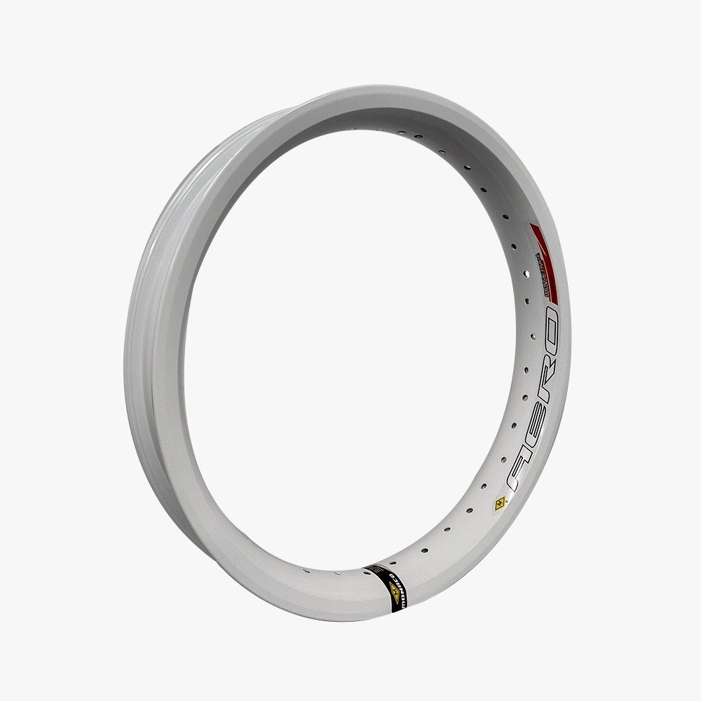 Par de Aro Aero CG Titan/Fan 125/150/160 Folha Dupla Tamanho 18 X 1.85 - 18 X 2.15 Branco