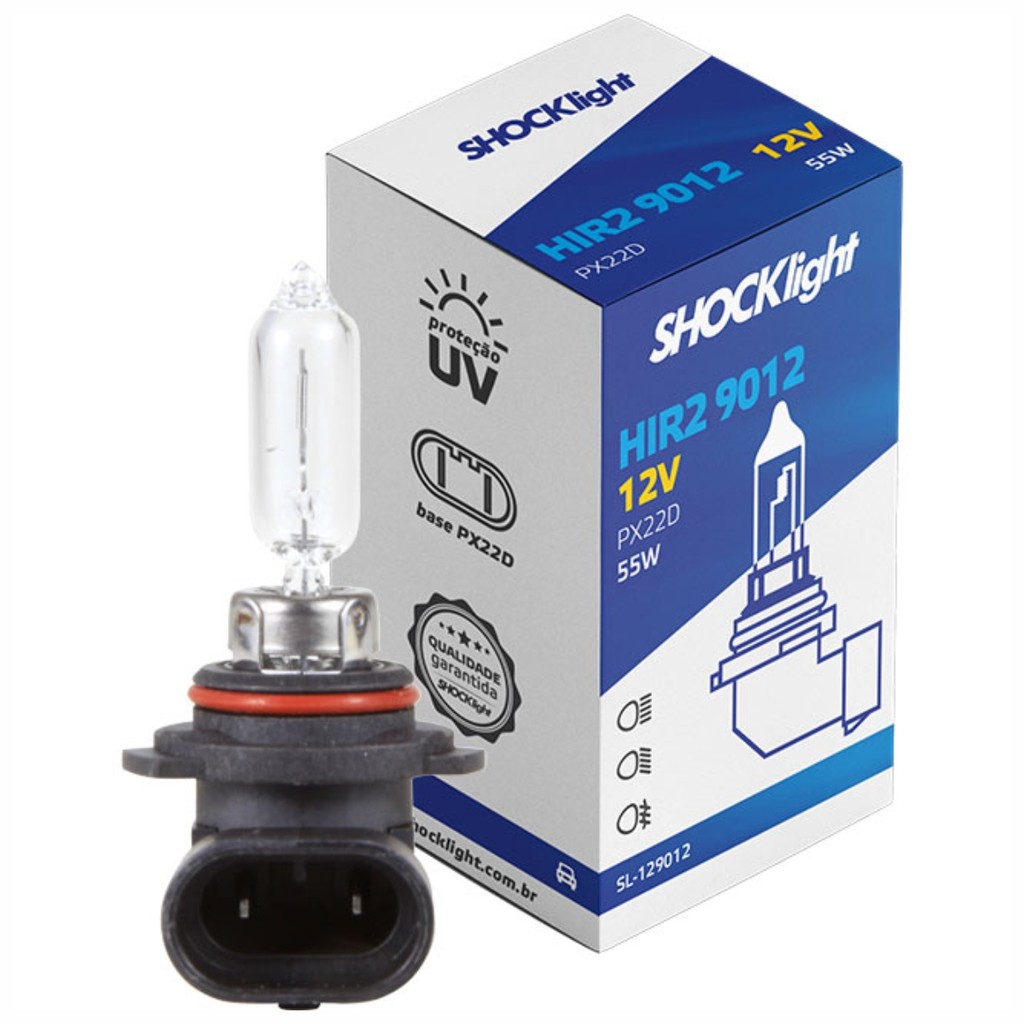 Lâmpada Halógena Shocklight Standart Hir2 9012 55w em Oferta na Shopee