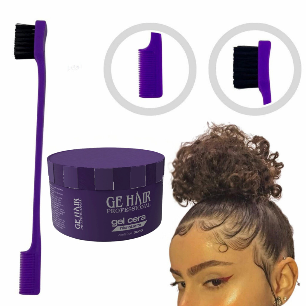 Kit Baby Hair Gel Premium G10 + Escovinha Baby Hair em Oferta na Shopee