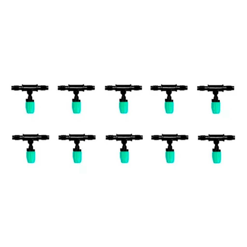 10 BICO NEBULIZADOR T NEVOA PULVERIZAÇÃO REGULÁVEL 8MM