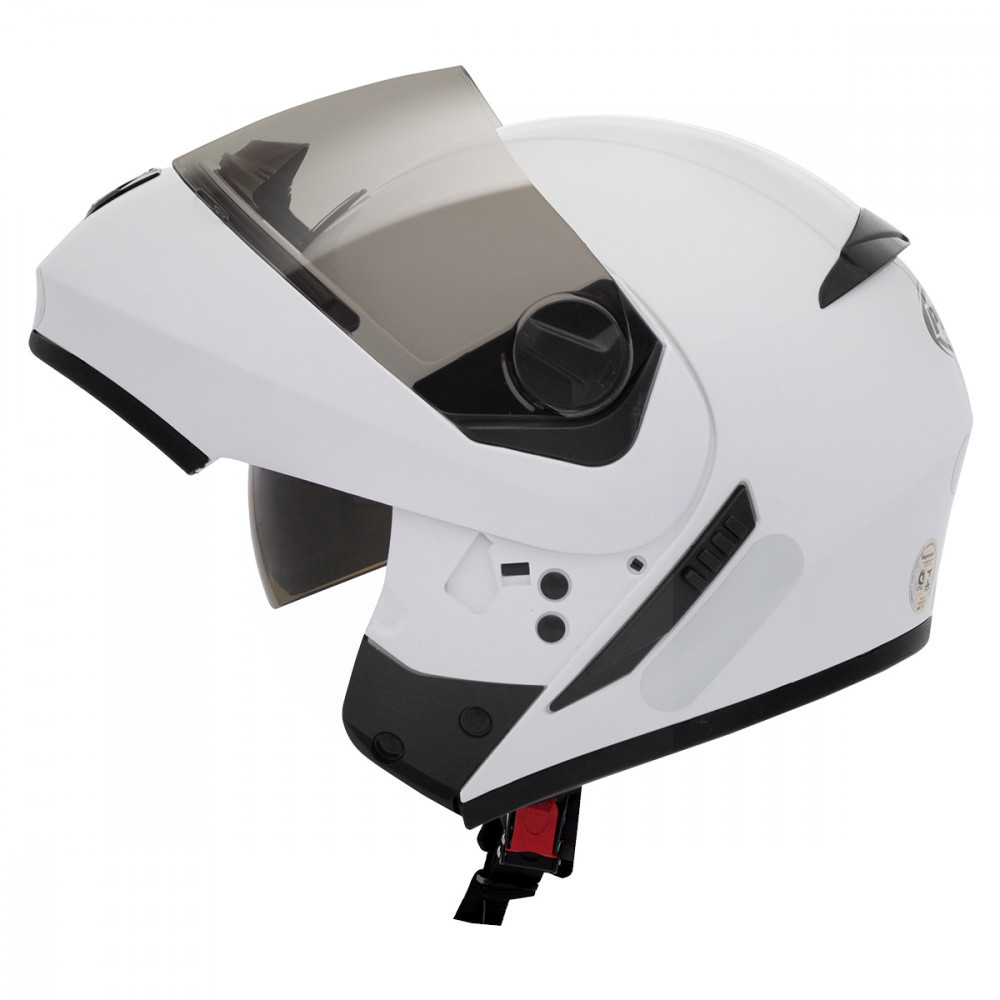 Capacete Articulado Moto Peels Urban U-rb2 Classic Branco Brilhante Robocop