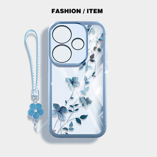 YBD INS Estilo Caso De Telefone Para Redmi 13 13X Turbo 3 Xiaomi POCO F6 M6 Nicho Transparente Flor Videira Silicone Esc em Oferta na Shopee