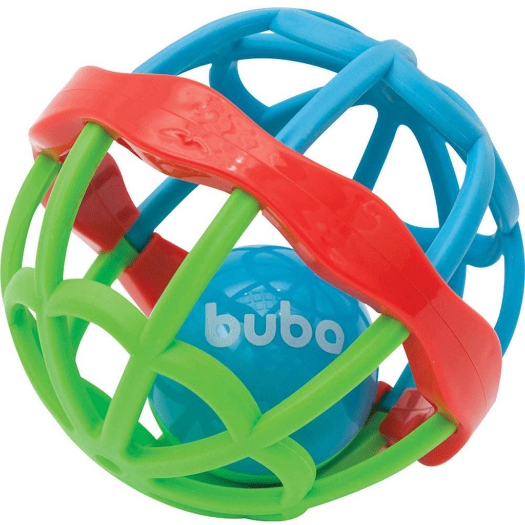 Buba Chocalho Baby Ball Cute Colors Verde e Azul (7908103718514)