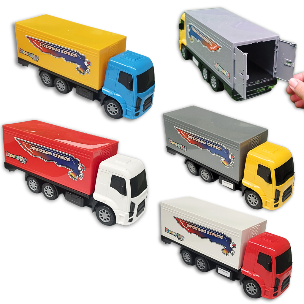 Caminhão Brinquedo Baú Brinquedo Abre Porta Carrinhos Cars