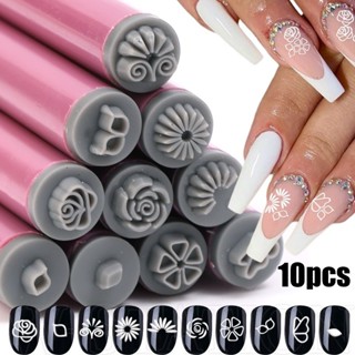 10 Pçs/Set Caneta Selo Nail Art-Carimbo De Unhas Com Padrão De Borboleta Floral-Ferramenta De Pintura-De Desenho Graffit em Oferta na Shopee