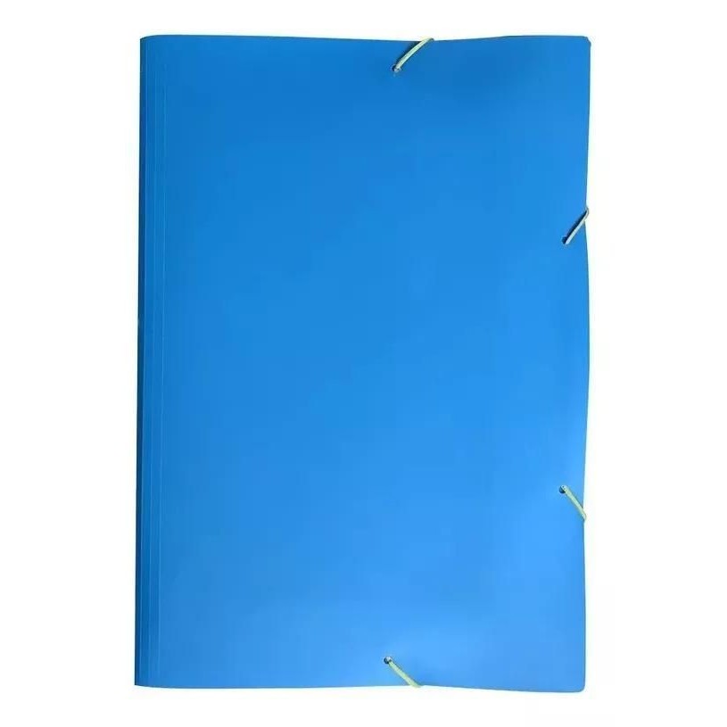 PASTA COM ELÁSTICO FULL AZUL POLÔNIO A4