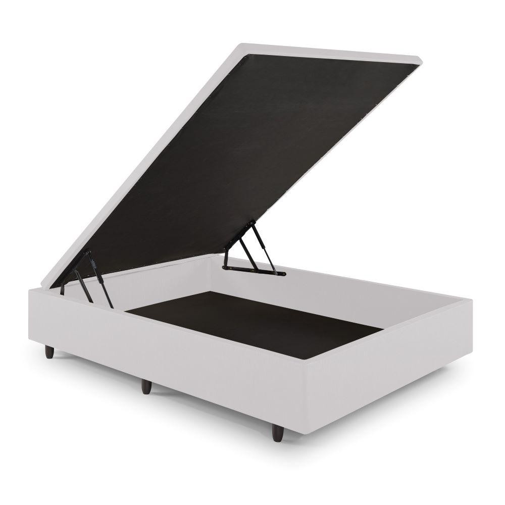 Base Box Baú Viúva 128x188x34 cm Korino Linho Branco · foto 2